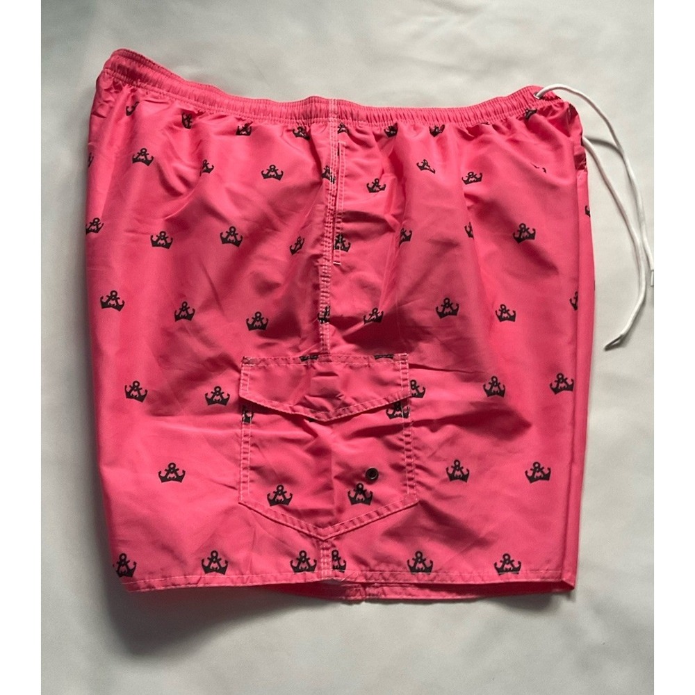Scotamalone Men's Anchort Swim Trunks  Pink Black  Men's Lined Size XXXL - Picture 3 of 8